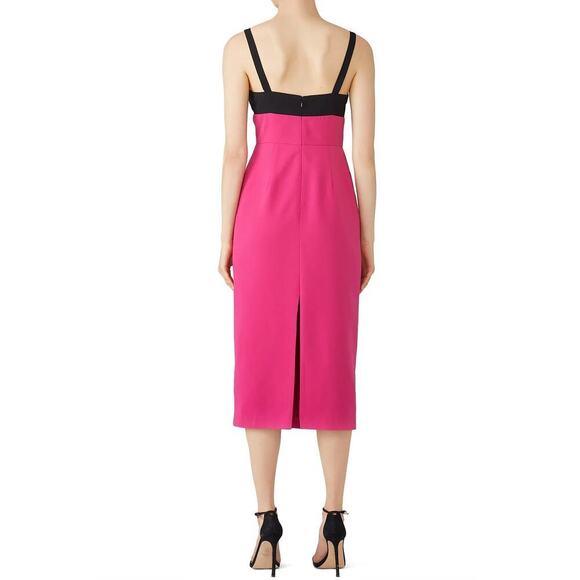 Jill Jill Stuart Begonia Colorblock Two Tone Sheath Dress Pink Black Size 4 - Picture 2 of 6
